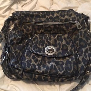 Leopard Print Hobo Bag